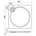 Поддон для душа Cezares Tray A 80 квадратный