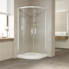 Душевой уголок Vegas Glass ZS 0100 01 01 профиль белый, стекло прозрачноe 