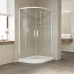 Душевой уголок Vegas Glass ZS-F 110*80 01 01 профиль белый, стекло прозрачное
