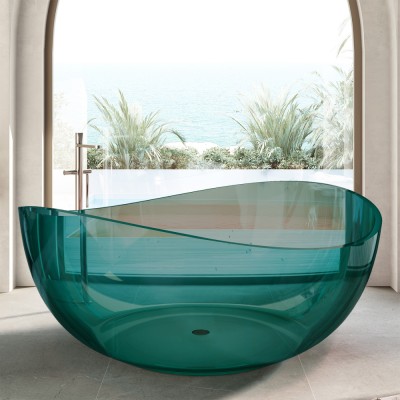 Прозрачная ванна ABBER Kristall AT9705Aquamarin 150x150