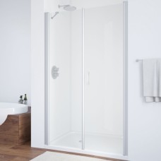 Душевая дверь в нишу Vegas Glass EP-F-2 110 07 01 R профиль матовый хром, стекло прозрачное 