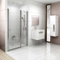 Душевая дверь в нишу Ravak CSD2-110 Transparent, профиль блестящий 
