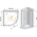 Душевой уголок Cezares Anima W R1 90 P Cr