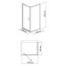 Душевой уголок без поддона BandHours Frenk/Side-Glass 910 100x90