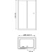 Душевая дверь в нишу RGW Classic CL-12 (1260-1310)x1850 стекло чистое
