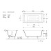 Чугунная ванна Vinsent Veron Devon 180x75x45 с антискользящим покрытием