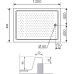 Поддон для душа Novellini Olympic 120x80 см полувстраиваемый