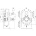 Термостат Cezares Elite VDIM2-T-03/24-Bi С ВНУТРЕННЕЙ ЧАСТЬЮ, золото