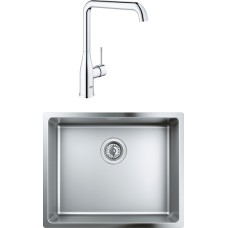 Комплект  Мойка кухонная Grohe K700U 31574SD0 + Смеситель Grohe Essence 30269000 для кухонной мойки 
