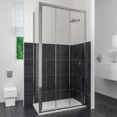Душевой уголок RGW Classic CL-40 (760-810)х1000 профиль хром, стекло чистое