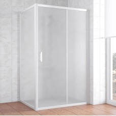 Душевой уголок Vegas Glass ZP+ZPV 130*70 01 10 профиль белый, стекло сатин 