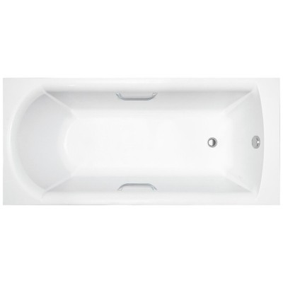 Ванна из искусственного камня Delice Astra 180x80 глянцевая с ручками хром DLR330057R-G