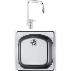 Комплект  Мойка кухонная Franke Eurostar ETN 610 сталь + Смеситель VitrA Single sink mixer A42388EXP для кухонной мойки 