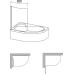 Шторка на ванну Ravak Rosa CVSK1 140/150 L Transparent, профиль блестящий