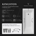 Чугунная ванна Vinsent Veron Kingston 180x80x50 с квадратными черными матовыми ручками