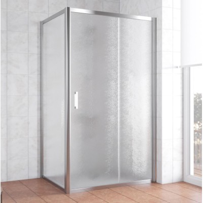 Душевой уголок Vegas Glass ZP+ZPV 110*80 08 02 профиль глянцевый хром, стекло шиншилла