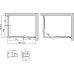 Душевой уголок Vegas Glass ZA-F 100*80 08 02 профиль глянцевый хром, стекло шиншилла