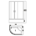 Душевой уголок BandHours Ace 812 L 120x80