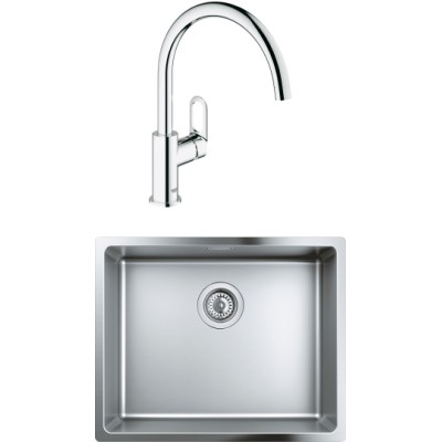 Комплект  Мойка кухонная Grohe K700U 31574SD0 + Смеситель Grohe BauLoop 31368000 для кухонной мойки