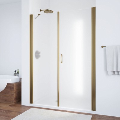 Душевая дверь в нишу Vegas Glass EP-F-2 155 05 10 R профиль бронза, стекло сатин