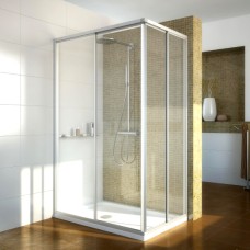 Душевой уголок GuteWetter Practic Rectan GK-422 левая 95x90 см стекло бесцветное, профиль матовый хром 