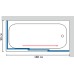 Шторка на ванну GuteWetter Practic Part GV-413A правая 188x90 см стекло бесцветное, профиль матовый хром