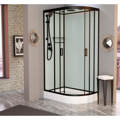 Душевая кабина Frank F418L Black 100x80
