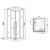 Душевая кабина Loranto CS-3008TM/W-90R 90x90