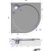 Поддон для душа GuteWetter Deluxe 100x100x2 R черный