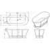 Акриловая ванна BelBagno BB35-CF36