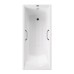 Чугунная ванна Vinsent Veron Devon 180x70x45 с квадратными хромированными ручками и антискользящим покрытием