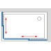 Душевой уголок GuteWetter Practic Rectan GK-422 правая 95x90 см стекло бесцветное, профиль матовый хром