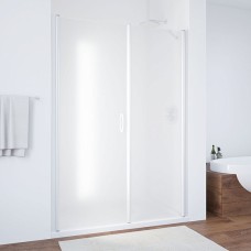 Душевая дверь в нишу Vegas Glass EP-F-2 155 01 10 L профиль белый, стекло сатин 