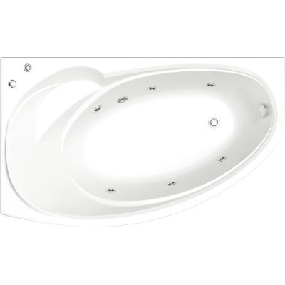 Акриловая ванна Bas Фэнтази 150x88 L с гидромассажем