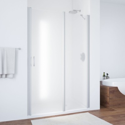 Душевая дверь в нишу Vegas Glass EP-F-1 120 07 10 R профиль матовый хром, стекло сатин