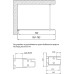 Душевая перегородка Vegas Glass EAF 76 01 01 профиль белый, стекло прозрачное