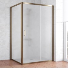 Душевой уголок Vegas Glass ZP+ZPV 120*100 05 10 профиль бронза, стекло сатин 