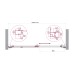 Душевая дверь в нишу BelBagno LUCE-BF-1-140-C-Cr 140x195