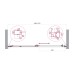 Душевая дверь в нишу BelBagno LUCE-BF-1-150-C-Cr 150x195
