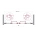 Душевая дверь в нишу BelBagno LUCE-BF-2-140-C-Cr 140x195