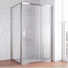 Душевой уголок Vegas Glass ZP+ZPV 130*70 08 02 профиль глянцевый хром, стекло шиншилла 