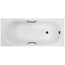 Ванна из искусственного камня Delice Dolce 170x70 глянцевая с черными ручками DLR330058RB-G