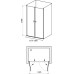 Душевая дверь в нишу Ravak CSDL2-120 Transparent, профиль блестящий