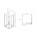 Душевое ограждение Abber Schwarzer Diamant AG02090B-S90B 90x90