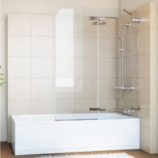 Шторка на ванну GuteWetter Trend Pearl GV-862A правая 110 см стекло бесцветное, фурнитура хром 