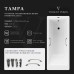 Чугунная ванна Vinsent Veron Tampa 170x70x42 с квадратными бронзовыми ручками