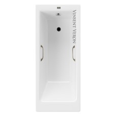 Чугунная ванна Vinsent Veron Tampa 170x70x42 с квадратными бронзовыми ручками