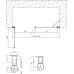 Душевая дверь в нишу Vegas Glass EP-F-2 135 05 05 L профиль бронза, стекло бронза