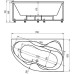 Акриловая ванна Акватек Вега 170x105 L