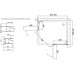 Душевой уголок Vegas Glass AFA-F 90*80 05 01 R профиль бронза, стекло прозрачное